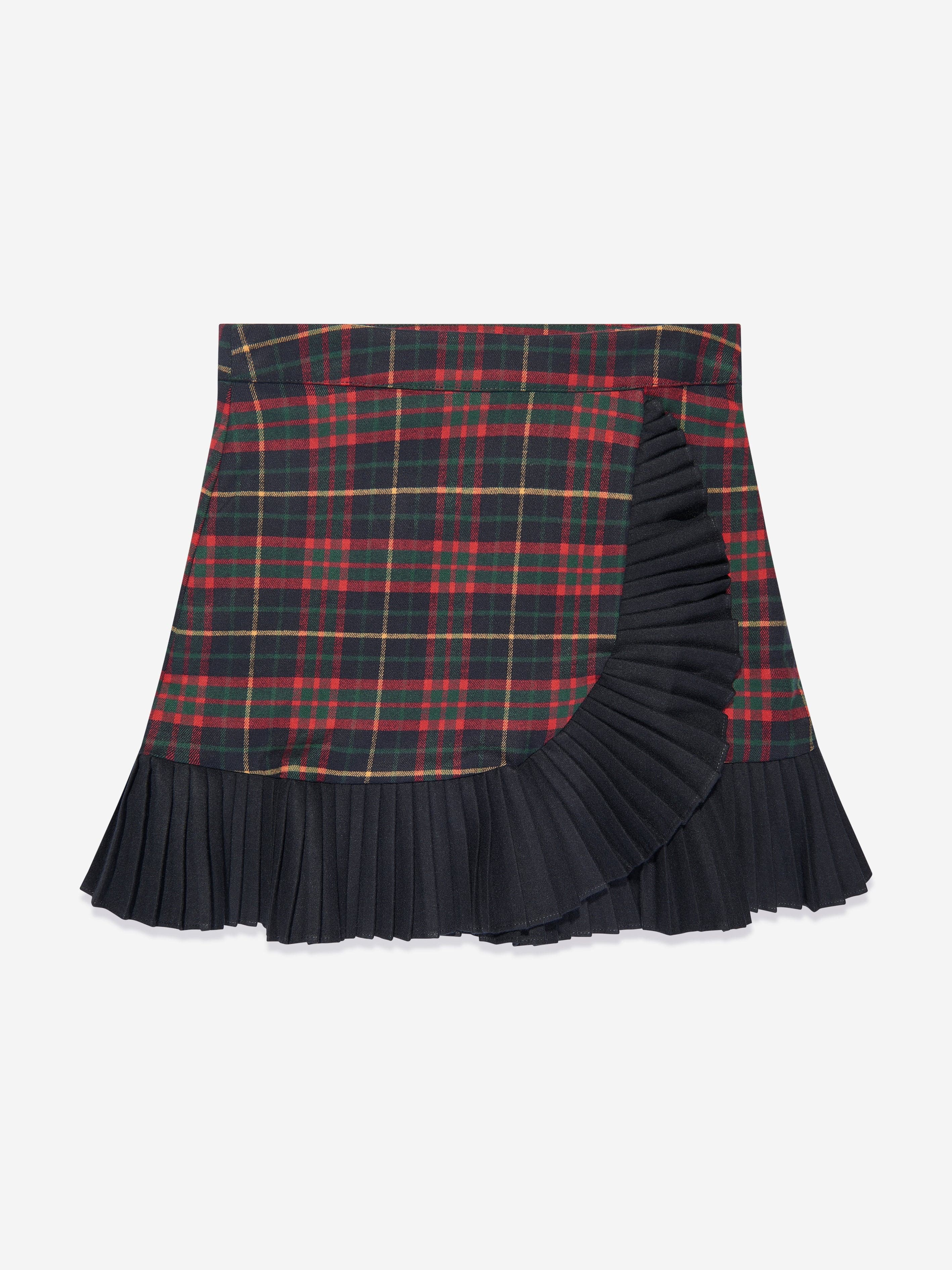 Girls Tartan Skirt in Navy | Childsplay Clothing