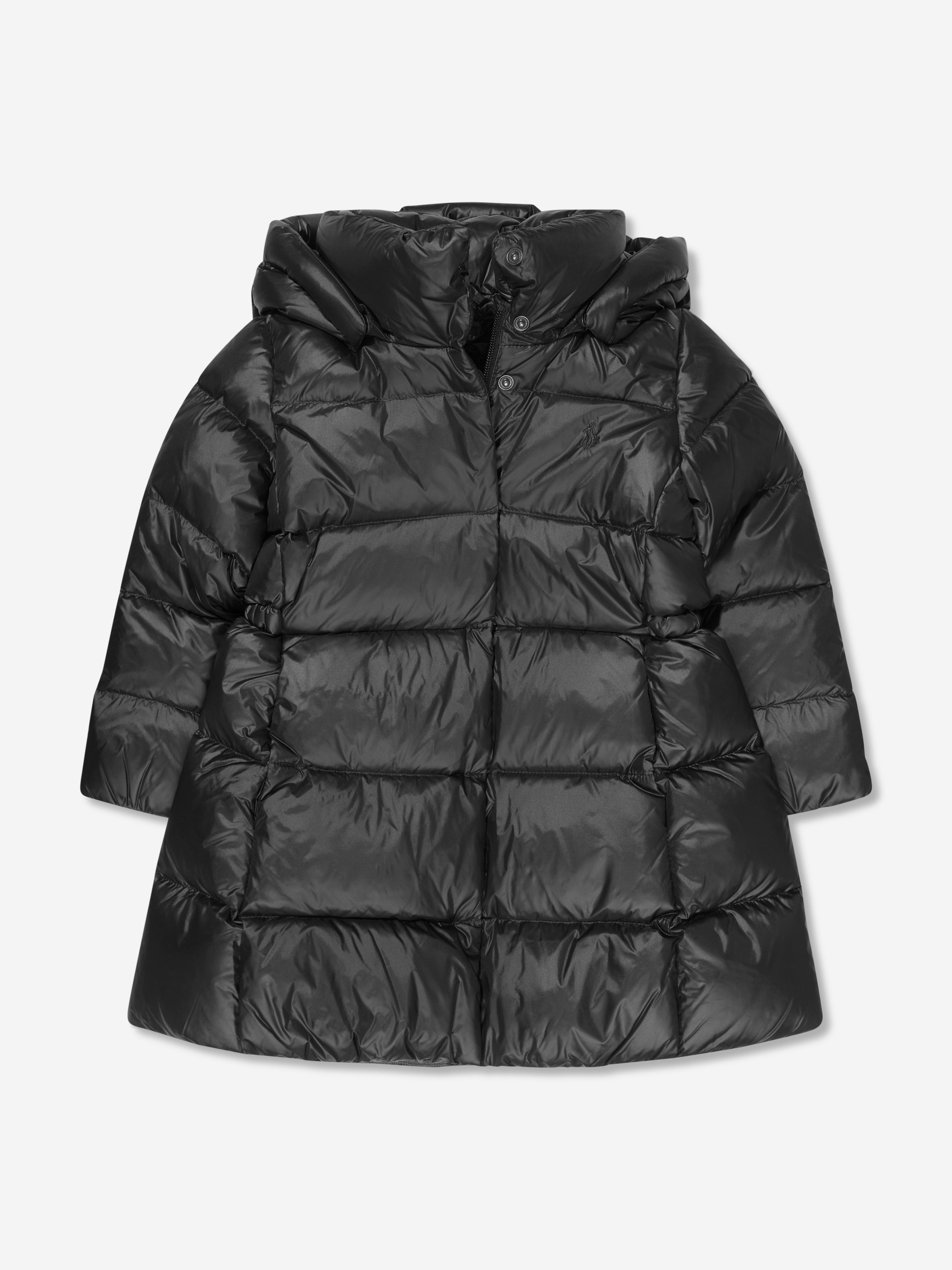 Girls Puffer Coat in Black | Childsplay Clothing