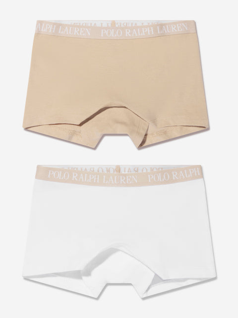 Girls 2 Pack Boyshort Set in Cream