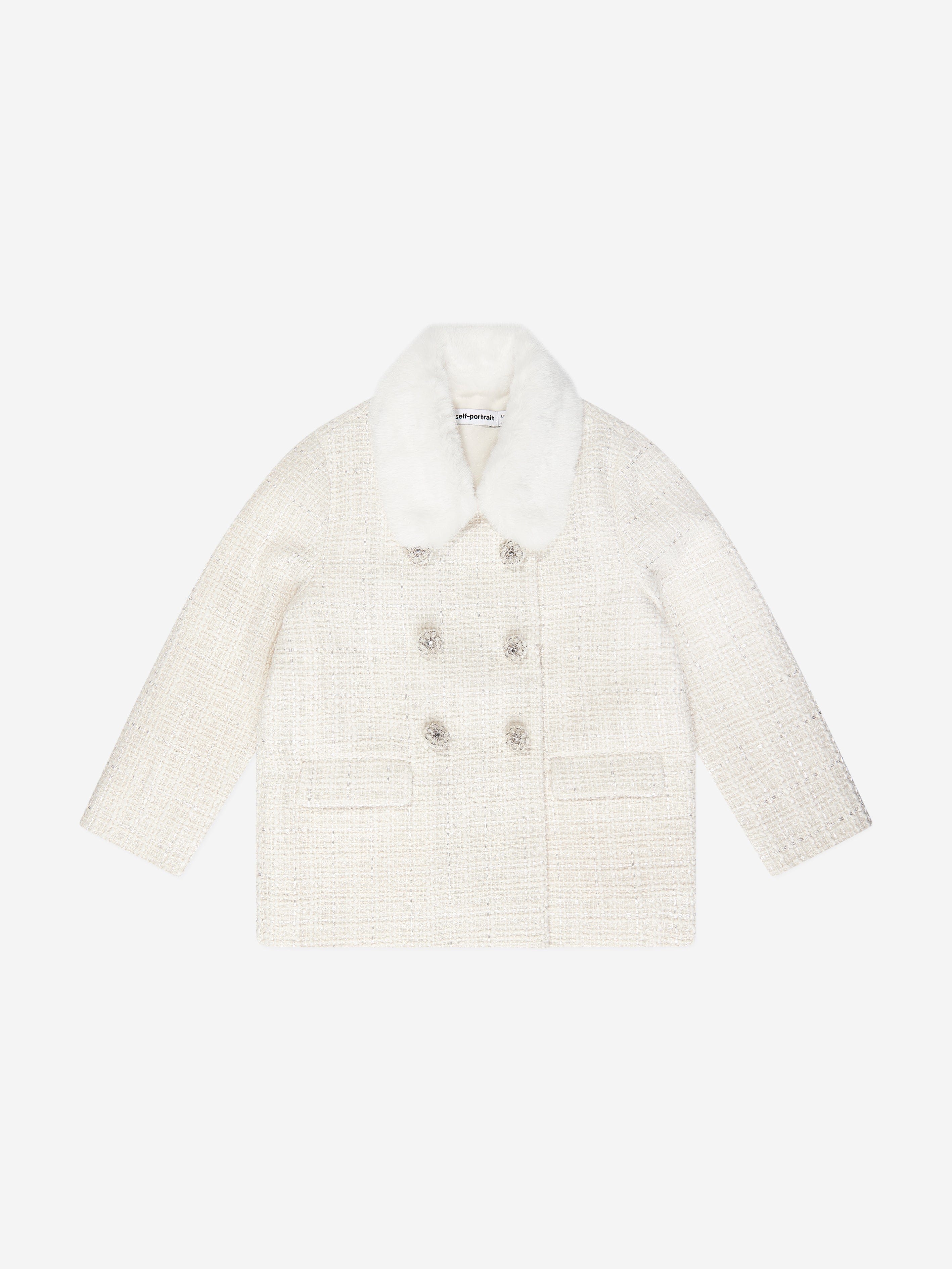 Girls store boucle coat