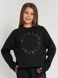 Stella McCartney Girls Logo Sweatshirt in Black