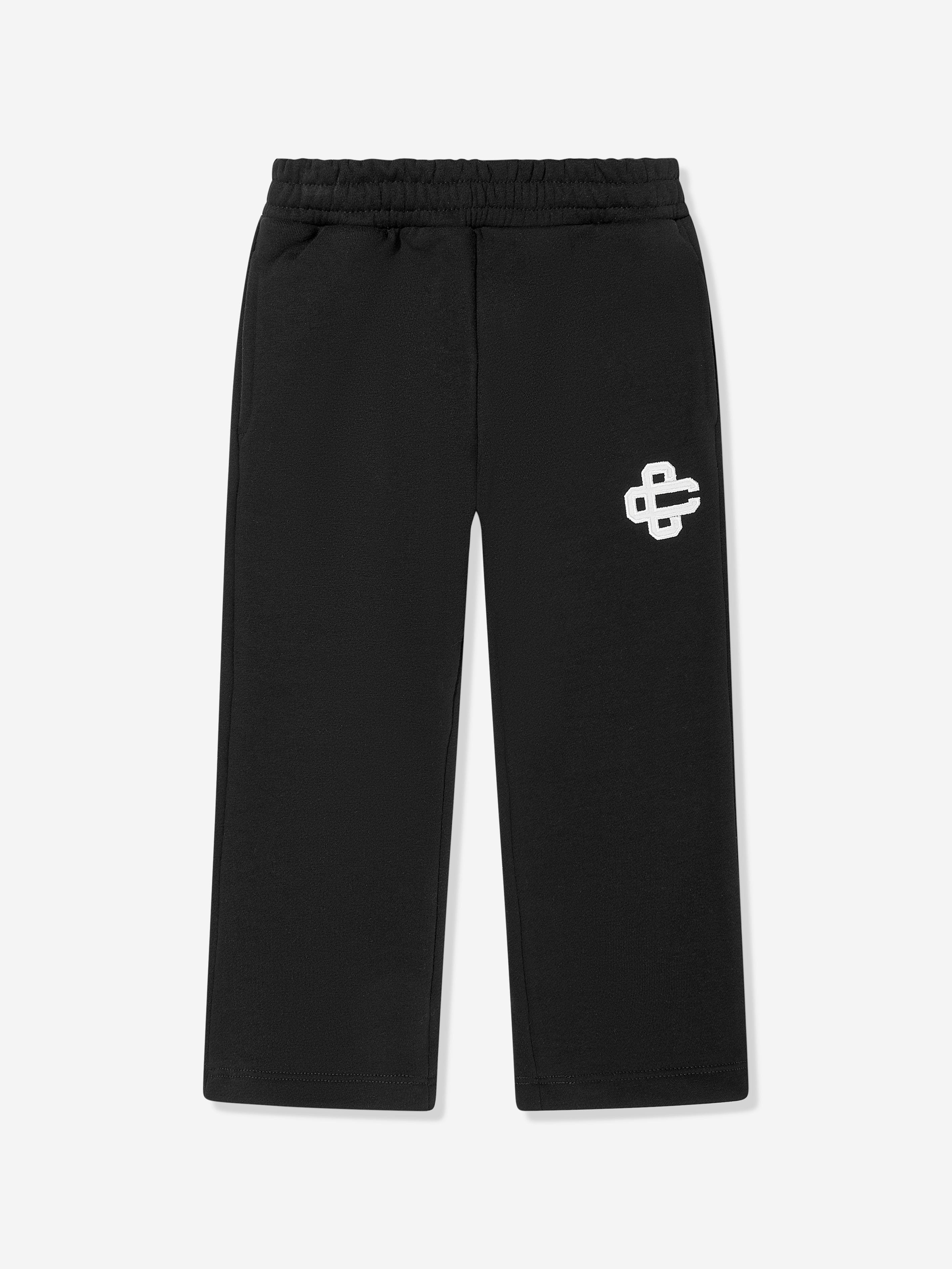 The Couture Club Kids Emblem Applique Joggers in Black