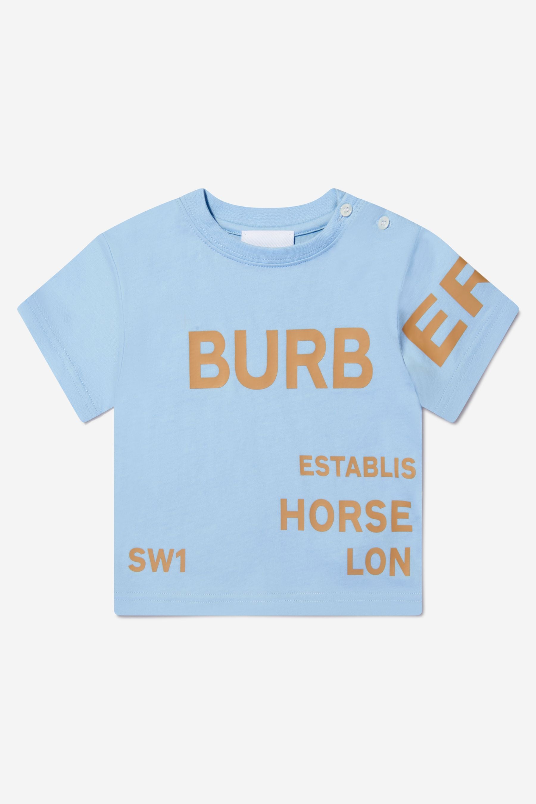 Burberry Kids Baby Girls Cotton Logo Print T-Shirt | Childsplay