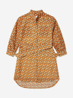 Burberry Kids Girls Mini Me Orange Beige Monogram Shirt Dress