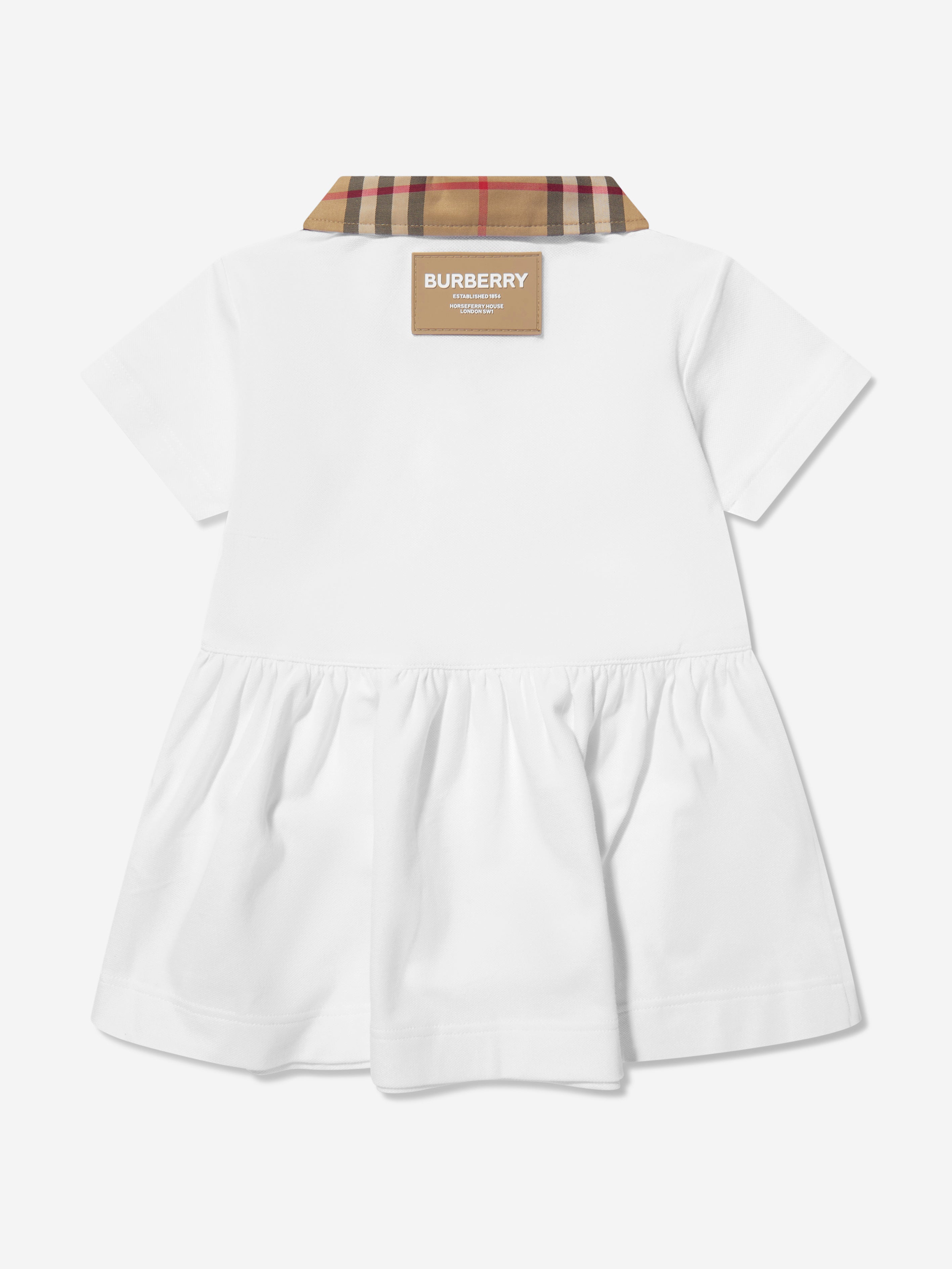 Kid dress 4T short sleeves Burberry top white