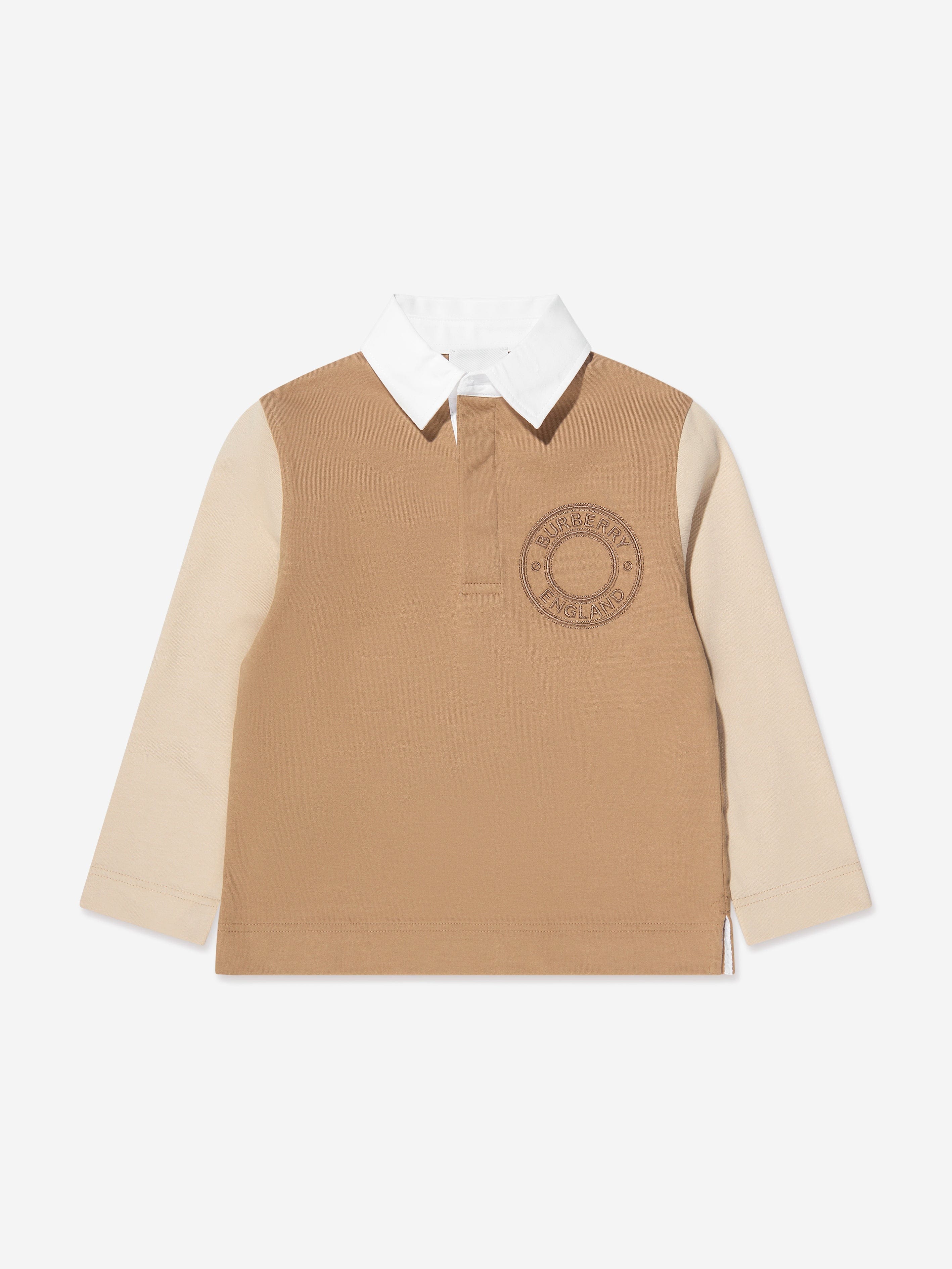 Burberry polo shop kids brown