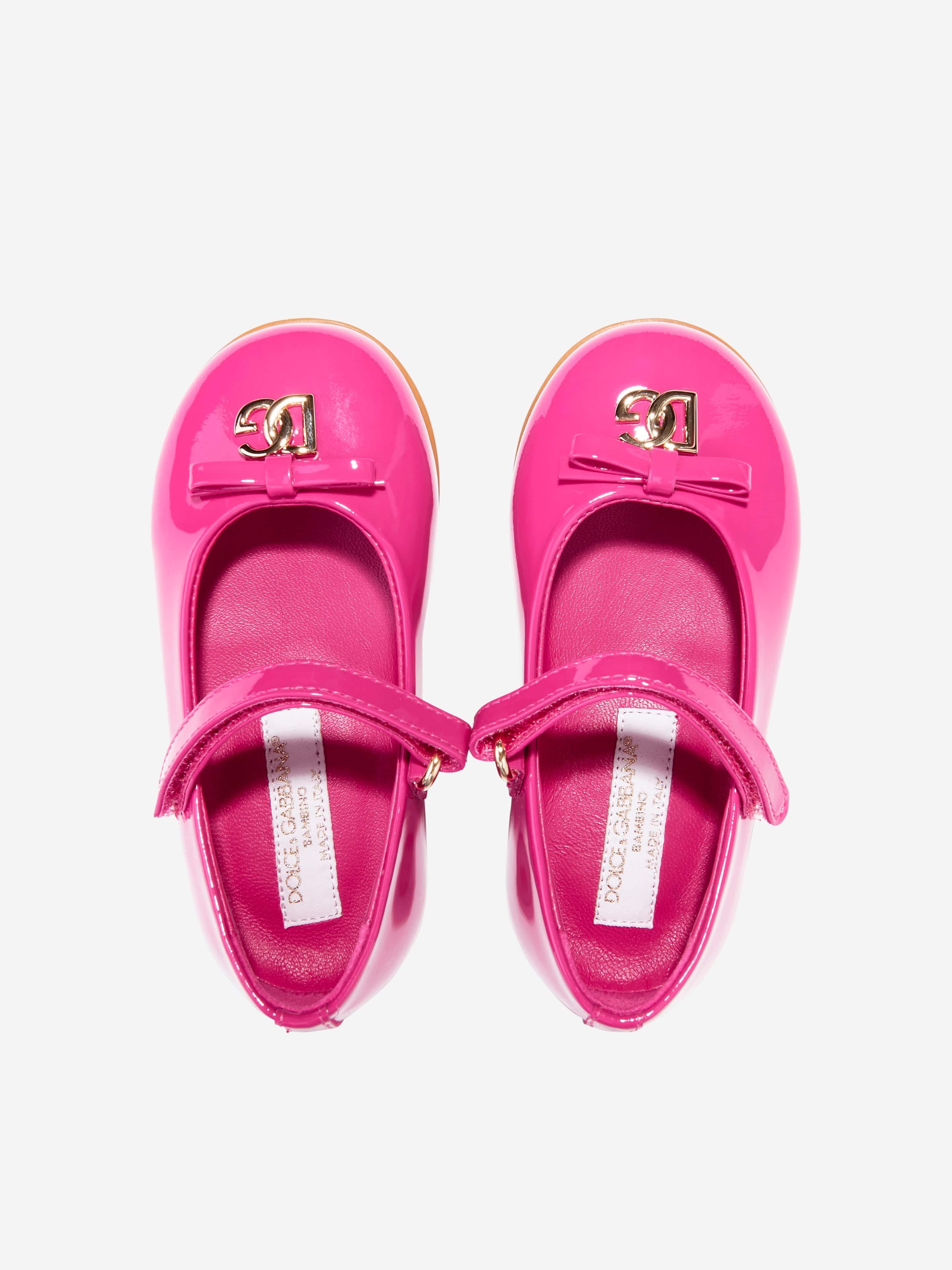 Dolce and Gabbana popular pink girls dress shoes