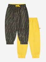 Kids Zucca Jacquard Cargo Trousers in Brown