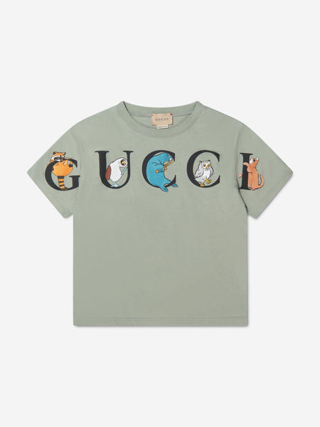 Gucci Gucci Tiger Logo Print T-shirt - Farfetch