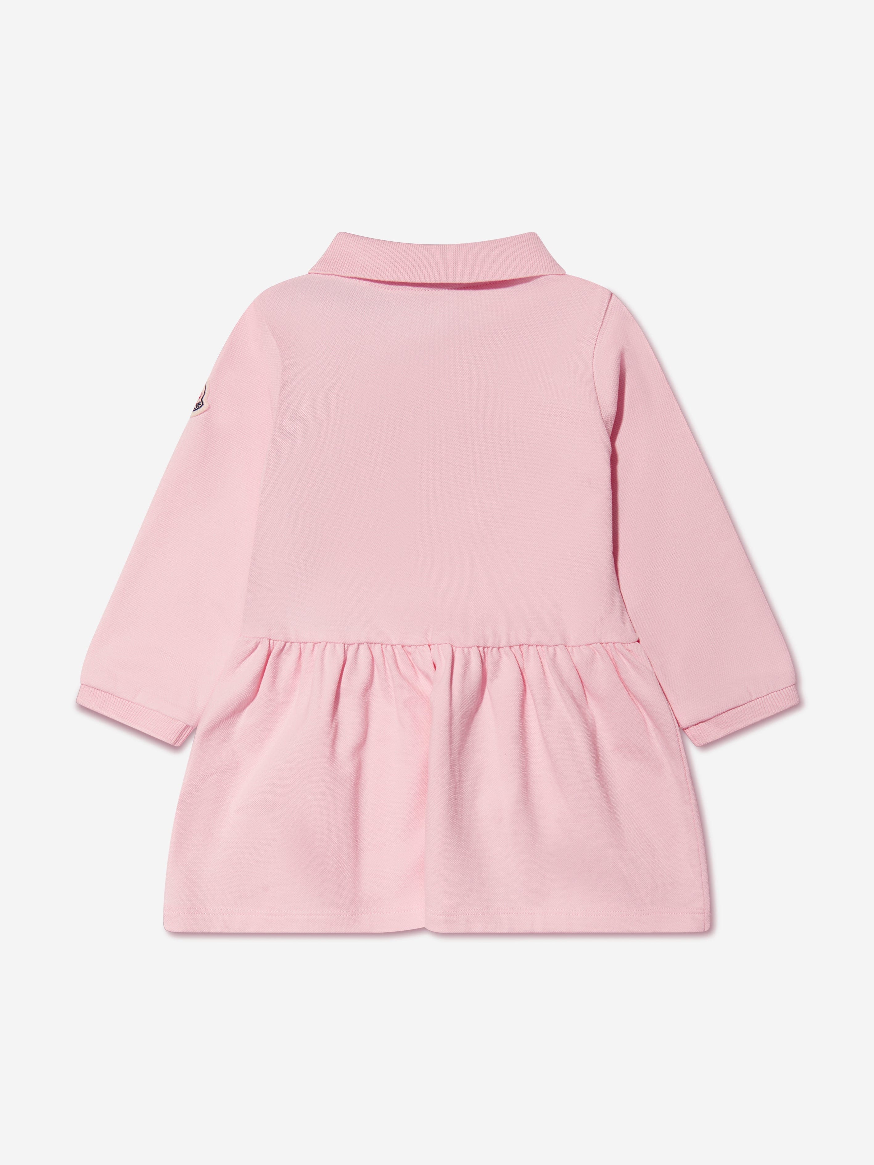 Moncler Enfant Baby Girls Long Sleeve Pocket Dress in Pink