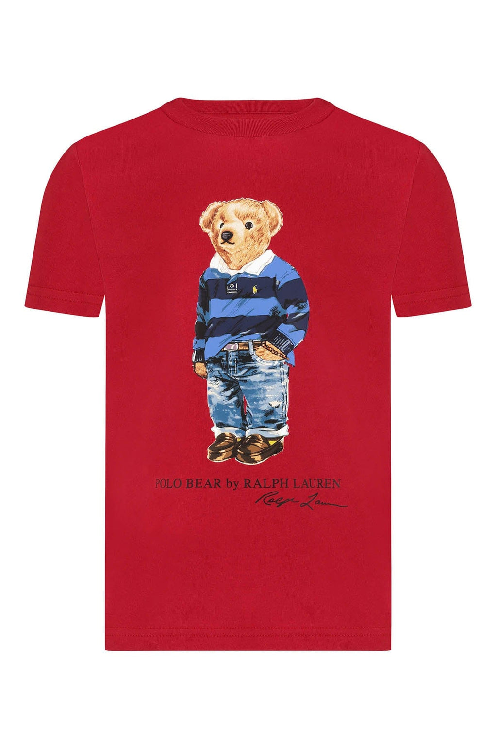 Polo Ralph Lauren Boys Blue Back to School Teddy Bear Sweater