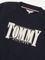 Tommy Hilfiger - Girls Logo | Childsplay Clothing Sateen Sweatshirt